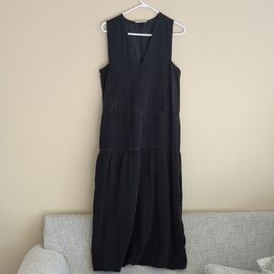 Large Everlane Washed Black Tiered Dress